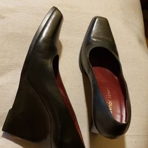 Charles Jourdan leather wedges